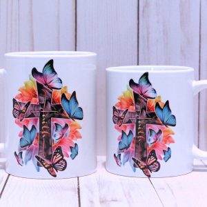 Faith Butterfly Cross Mug