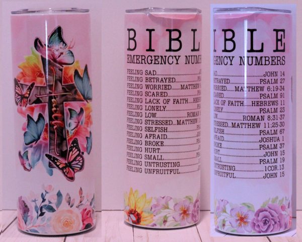 Bible Emergency Numbers Tumbler